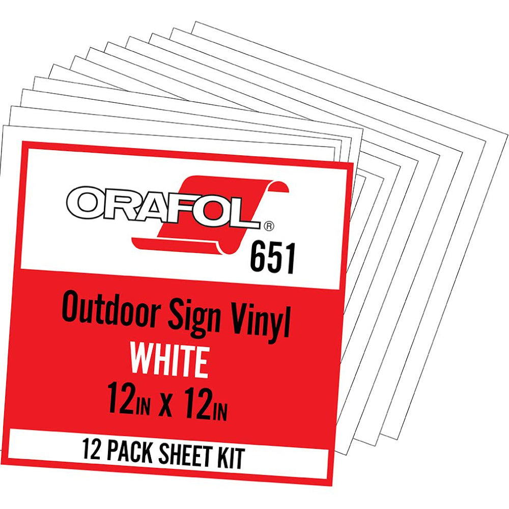 12x12 Oracal 651 Adhesive Vinyl - White